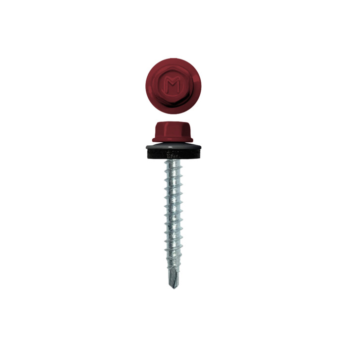 Саморез кровельный Daxmer 4,8х35 RAL 3003 (250) сверло №1