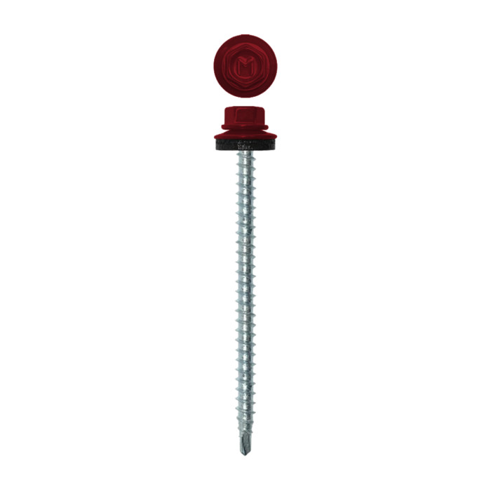 Саморез кровельный Daxmer 4,8х70 RAL 3003 (100) сверло №1