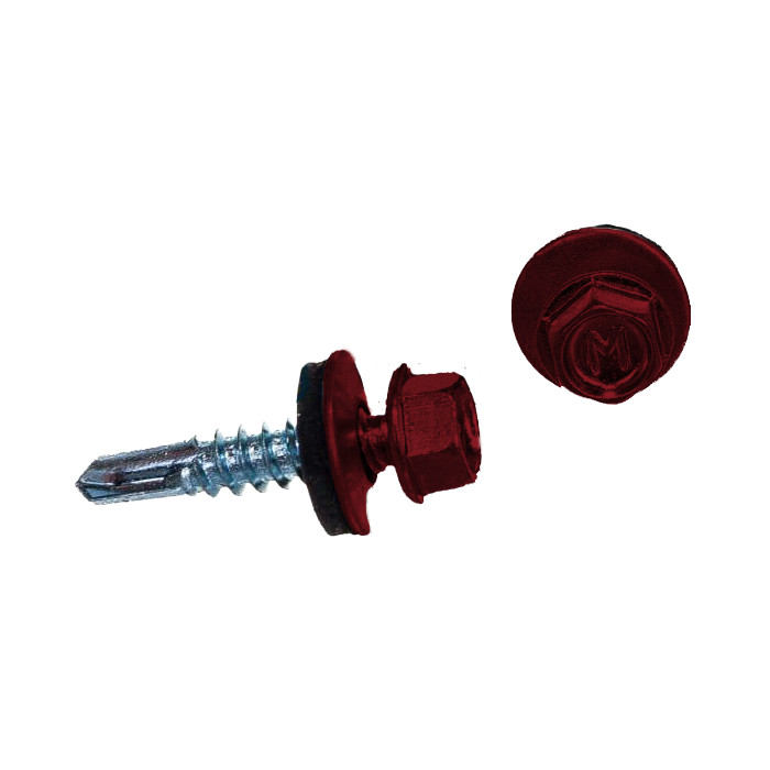 Саморез по металлу Daxmer 5,5х25 RAL 3003 (250) сверло №3