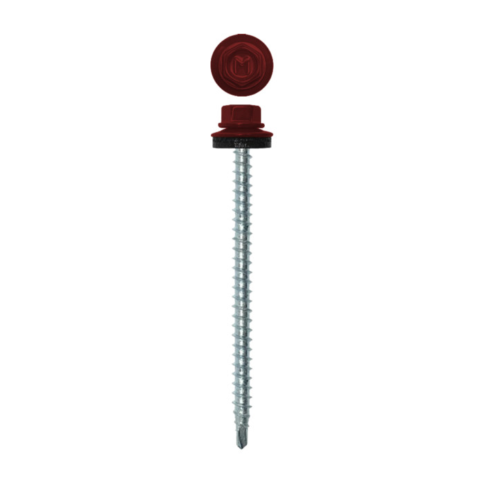 Саморез кровельный Daxmer 4,8х70 RAL 3011 (100) сверло №1