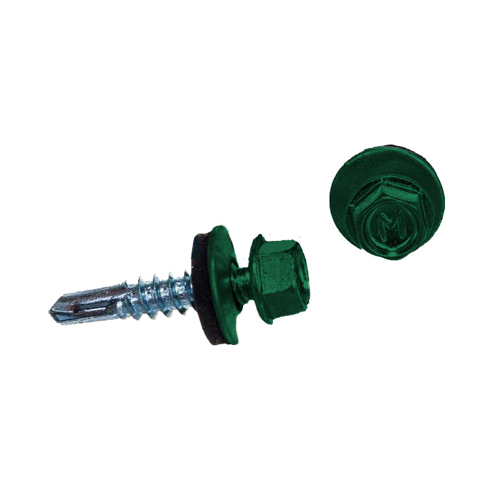 Саморез по металлу Daxmer 5,5х25 RAL 6029 (250) сверло №3