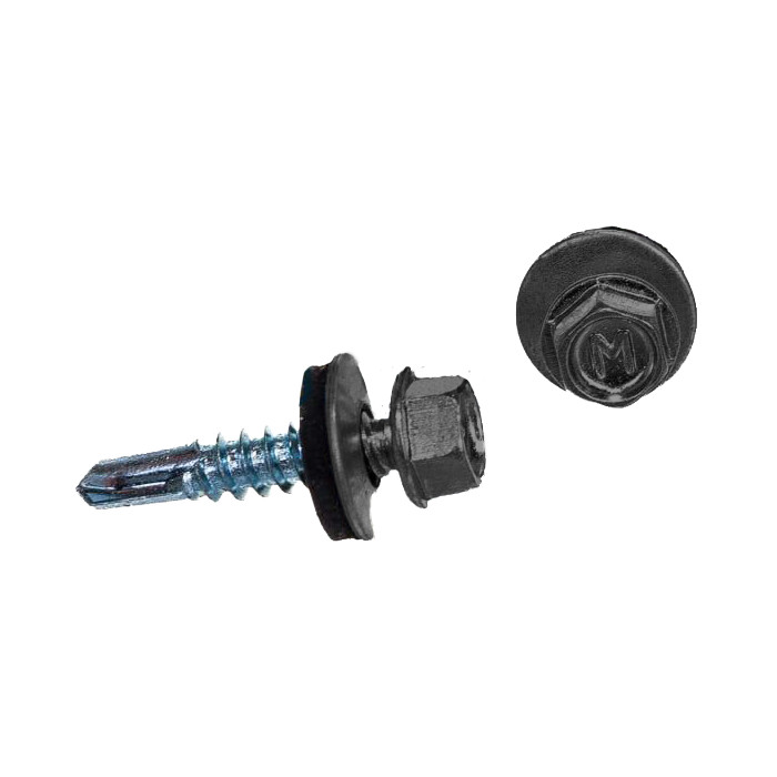 Саморез по металлу Daxmer 5,5х25 RAL 7004 (250) сверло №3