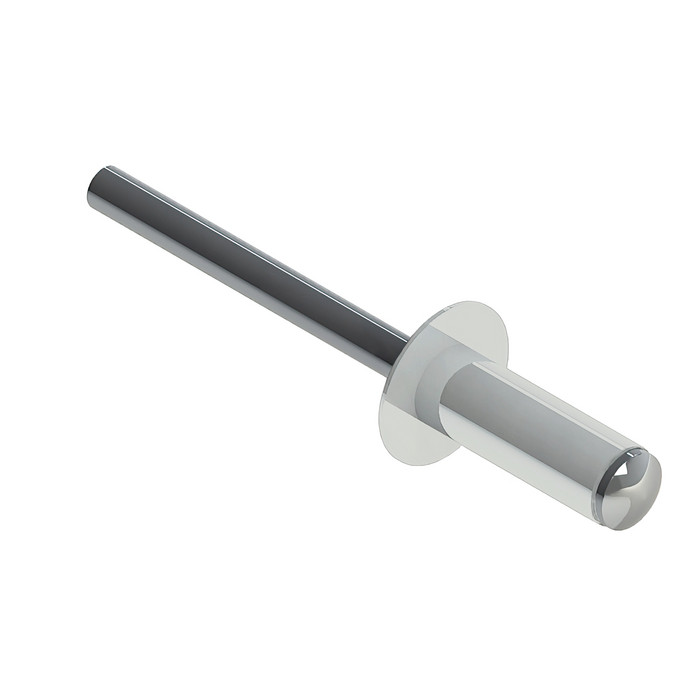 Заклёпка вытяжная Daxmer 4,0х12 RAL 9003 (500шт) сталь/сталь