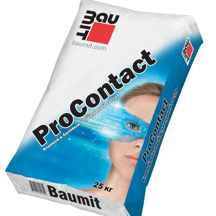 Универсальный клеевой и базовый штукатурный состав Baumit ProContact 25 кг