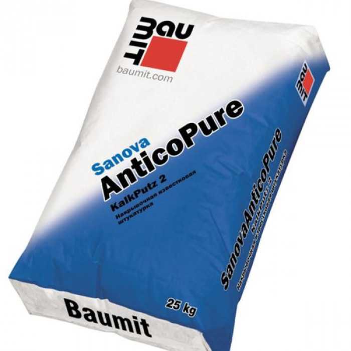 Известковая штукатурка Baumit Sanova AnticoPure 25 кг