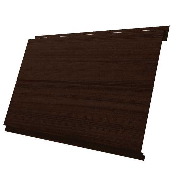 Металлический сайдинг Grand Line Вертикаль 0.45 мм prof Print Elite с пленкой Choco Wood