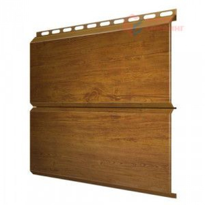 Металлический сайдинг Grand Line ЭкоБрус 0.4 мм Print Premium Golden Wood