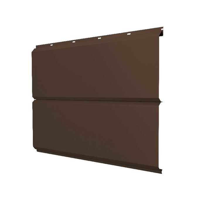 Металлический сайдинг Grand Line ЭкоБрус 0.5 мм Rooftop Matte RAL 8017 шоколад