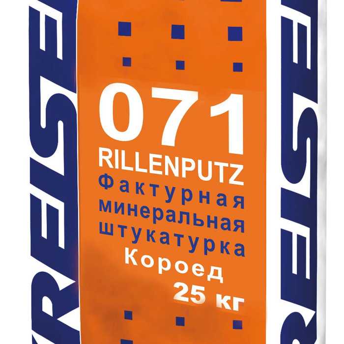 Декоративная минеральная штукатурка с фактурой короед для ручного нанесения 071 RILLENPUTZ DR Kreisel, 1,5мм