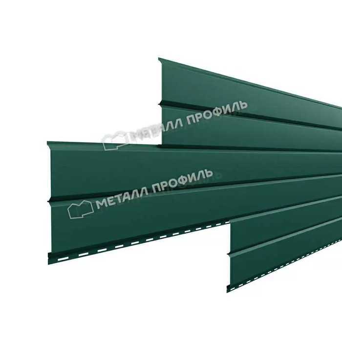 Металлический сайдинг Lбрус Металл-Профиль VikingMP RAL 6005 Зеленый мох 15х240