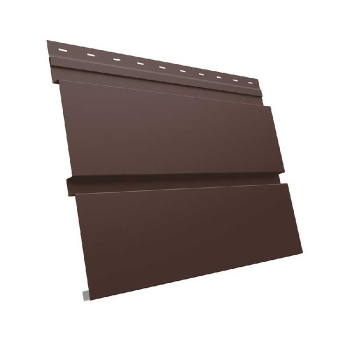 Металлический софит Квадро брус без перфорации 0,5 Rooftop Matte RAL 8017 шоколад